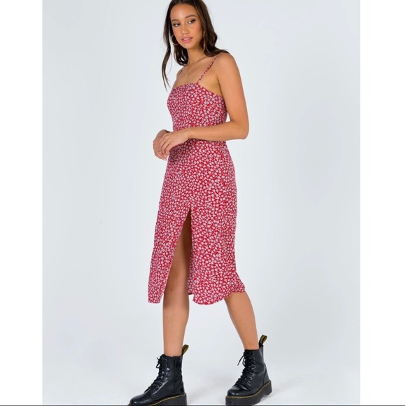 Princess Polly Dresses & Skirts - Motel Kaoya Dress- Ditsy Rose Red